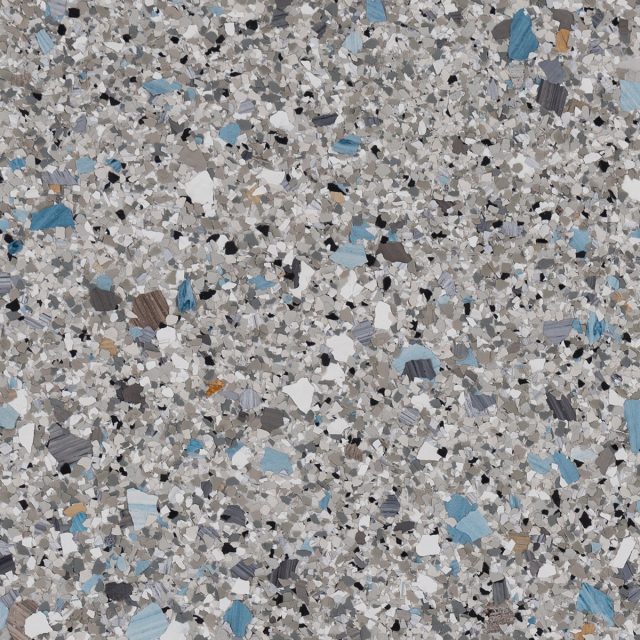 Blue Granite Torginol color flake blend for garage floor coatings