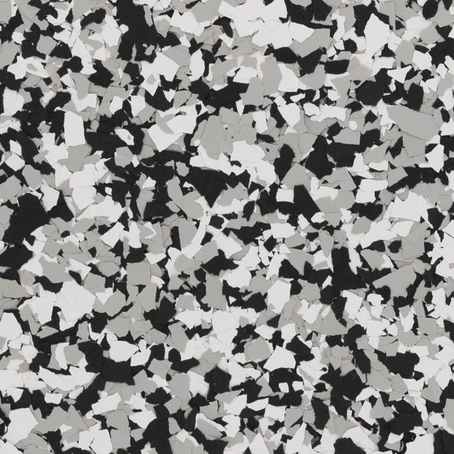 Domino garage floor flake color