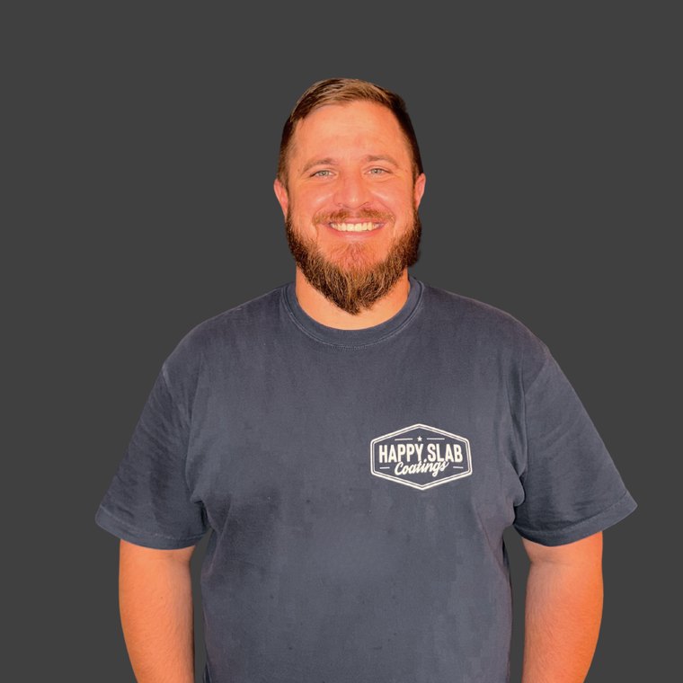Keaton Fornes, co-founder of Happy Slab Coatings, out of Weatherford, TX